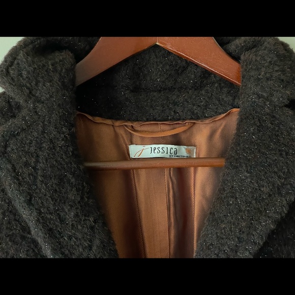 Jessica by Christopher L Belted Wool Blend Cape Coat - Picture 6 of 9